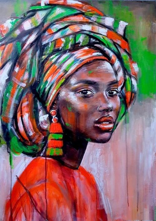 Tranh Cô Gái Đảo Trang Trí Tranh Canvas Không Khung