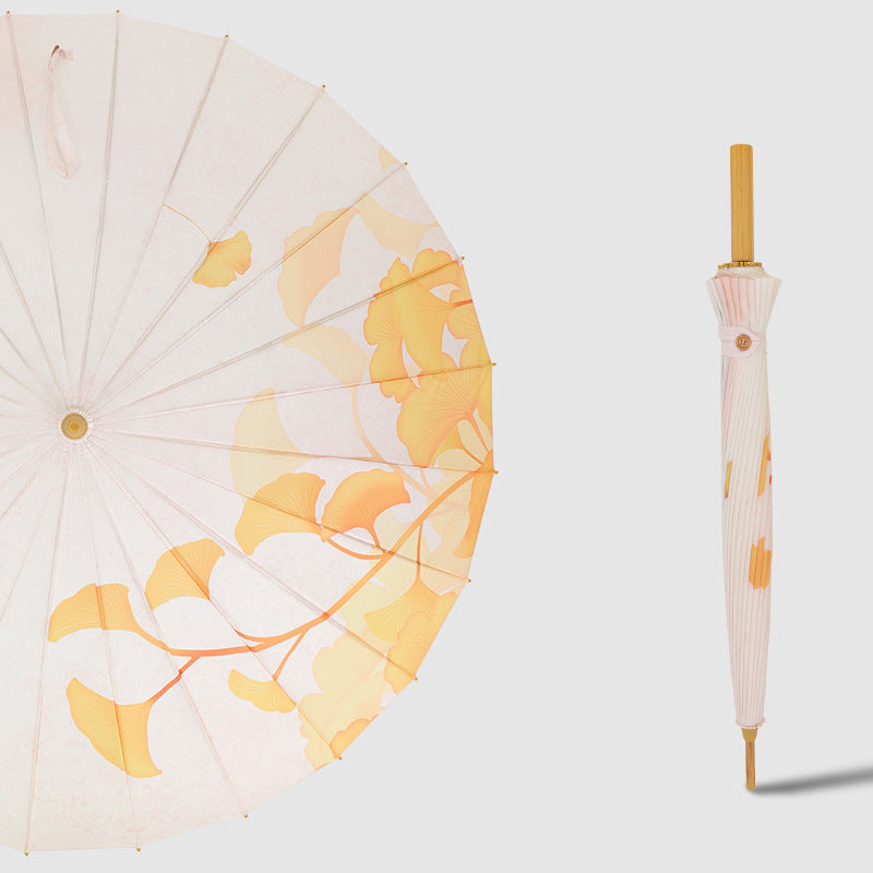 Vintage Long-handle Bamboo Umbrella