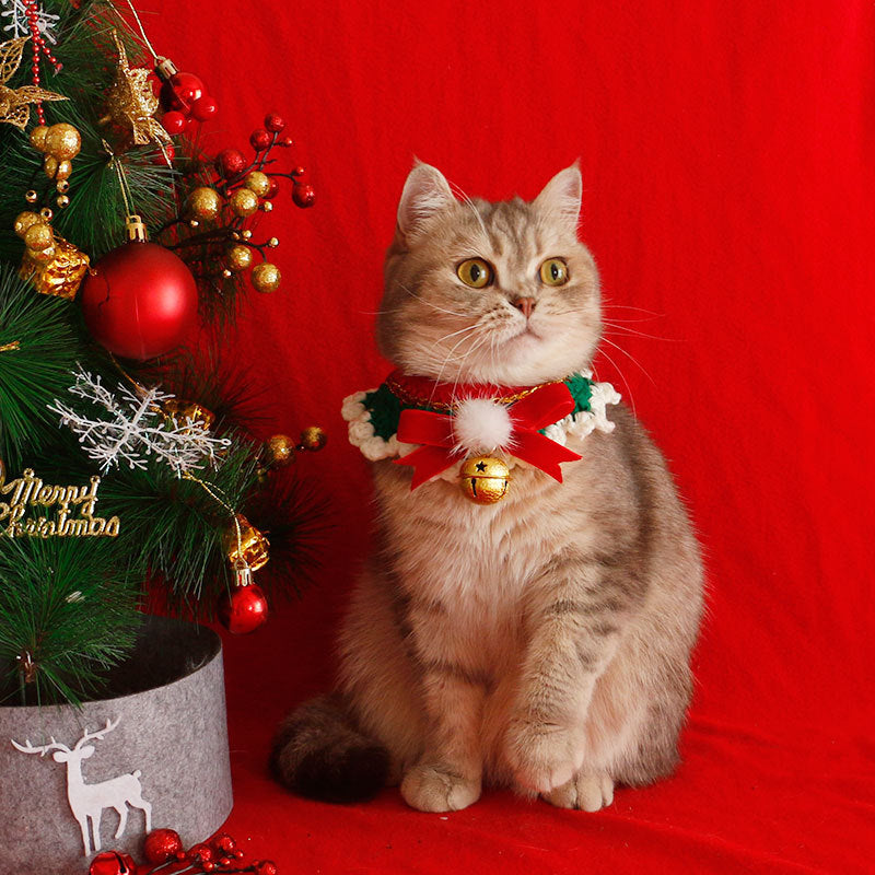 Cat Collar Scarf Pet Christmas New Year's