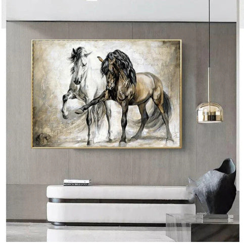 Decorative Canvas Horse Painting Frameless