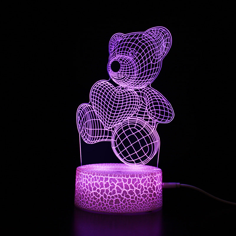 3d night light led induction night light