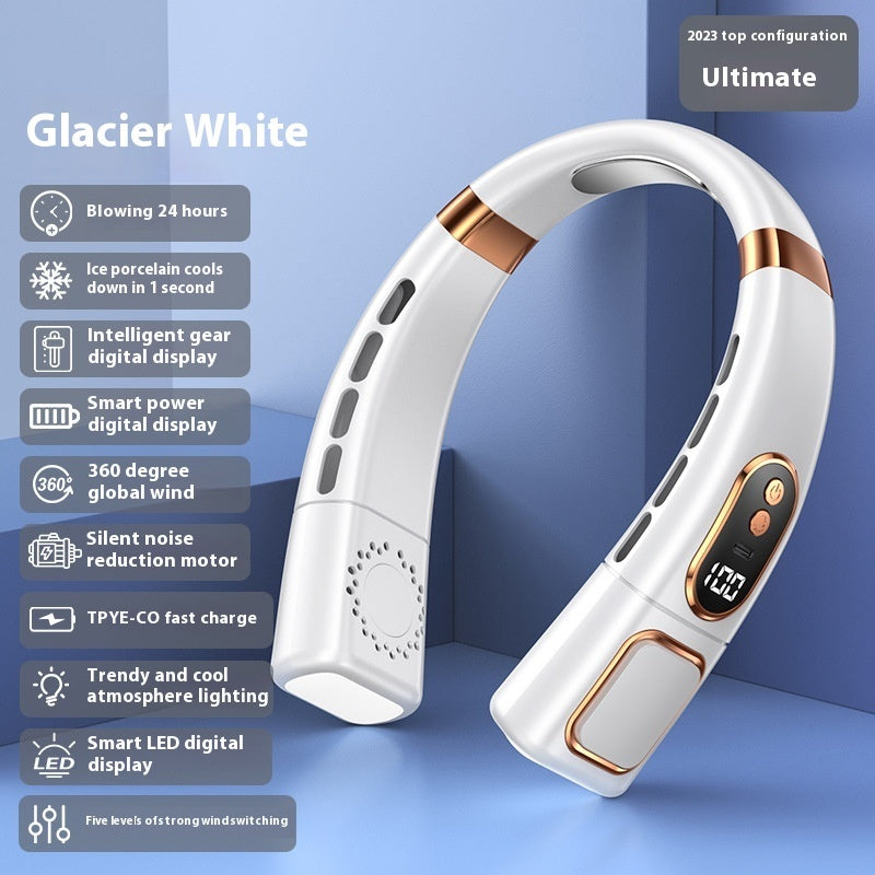 Hanging Neck Fan USB Charging Smart Bladeless