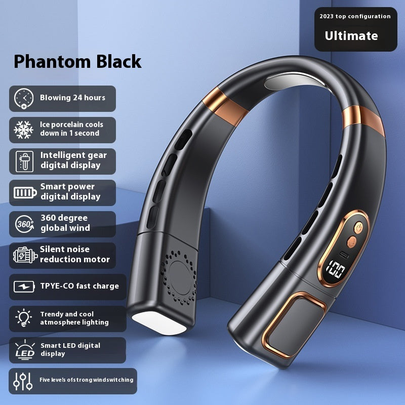 Hanging Neck Fan USB Charging Smart Bladeless