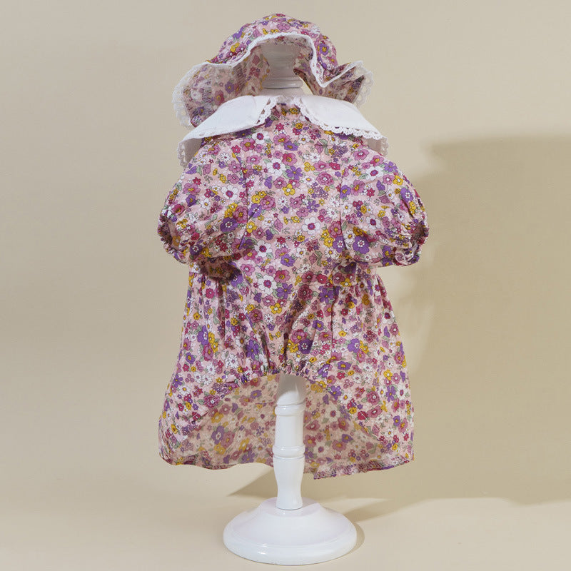 Girly Style Floral Lace Princess Dress Cat Costume