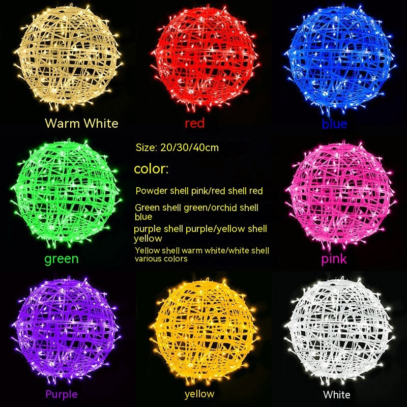 LED Vine Ball Light Waterproof Christmas Holiday Decorative String Lights