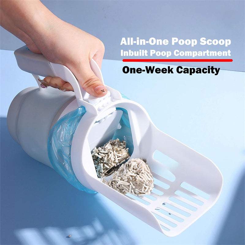 Cat Litter Shovel Scoop With Refill Bags Large Cat Litter Box Self Cleaning Cat Waste Bin