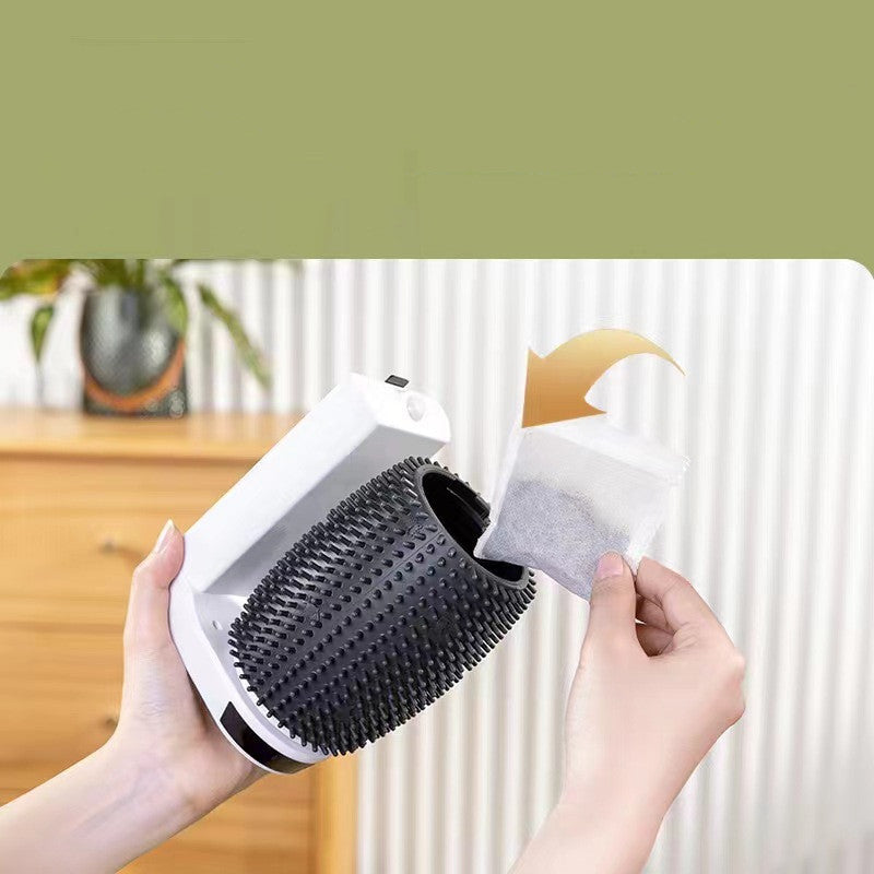 Bàn chải góc tường tự chải chuốt cho mèo tự động Bàn chải góc tường mềm mại cho mèo tự chải chuốt