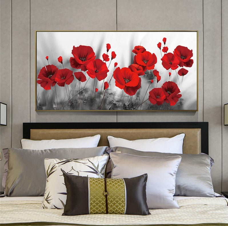 Rose Poppy Living Room Bedroom Hanging Painting Decoration