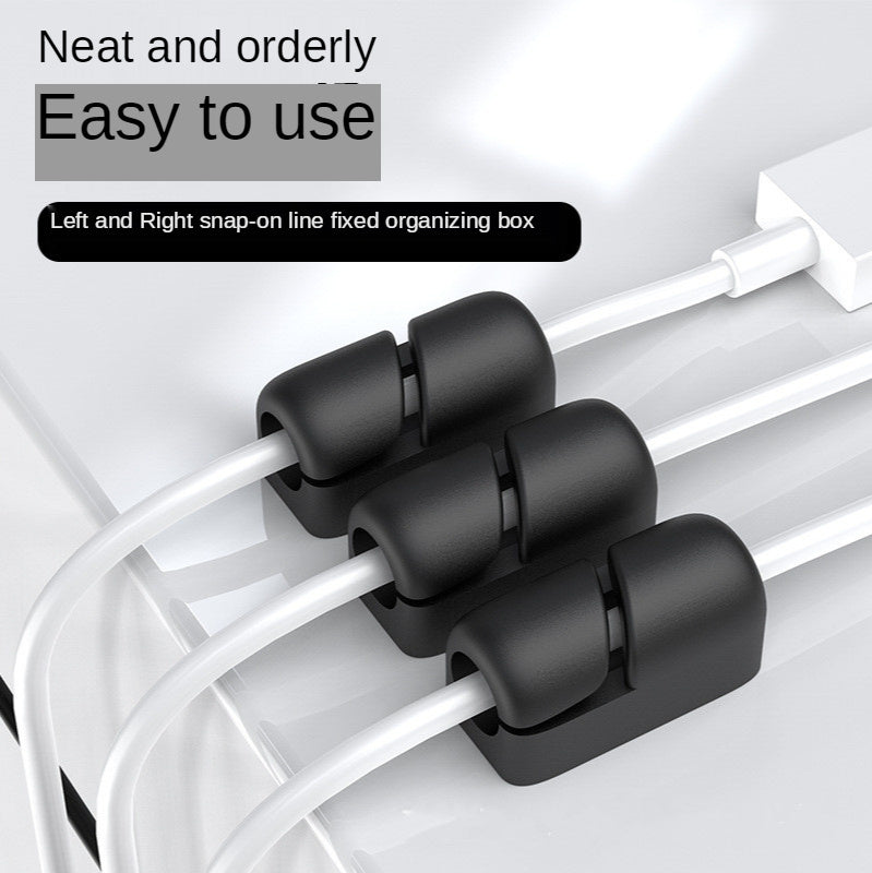 Cable Holder Silicone USB  Cable Organizer Tidy Management Clips Cable Protector - Online Shop AU.com