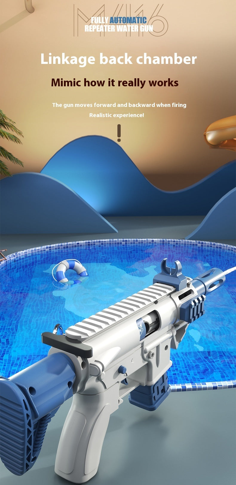 Water Gun Cross-border Manual Press Water Gun Summer Water Pistols