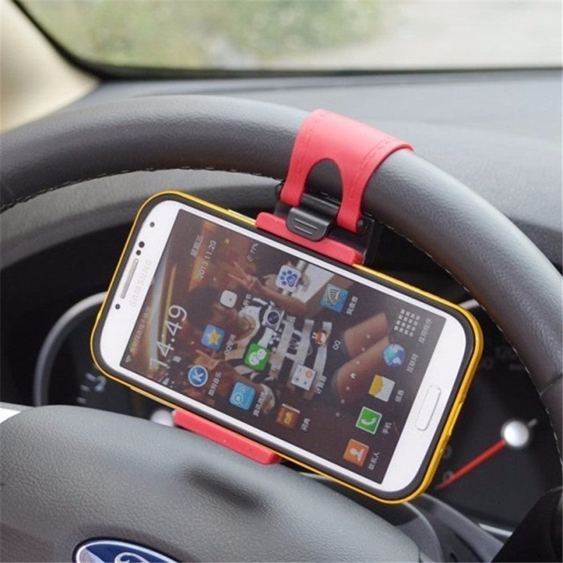 Car Steering Wheel Phone Clip Mount Holder Universal Bike Auto Camera GPS Stand Bracket For Phone - Online Shop AU.com