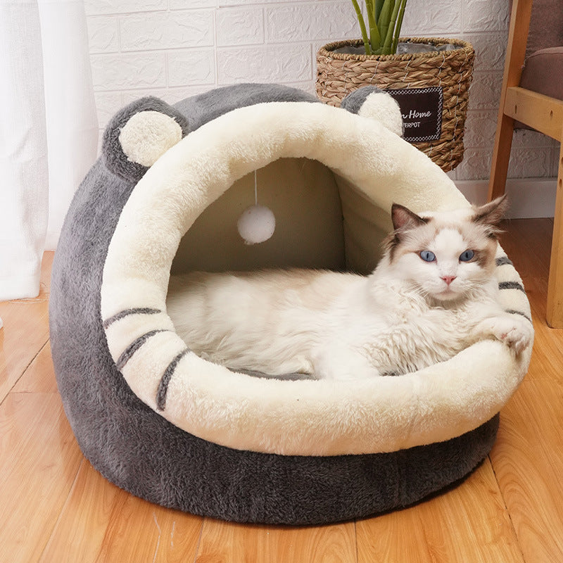 Cat Bed Four Seasons General Kennel Cat Semi-enclosed House Warm