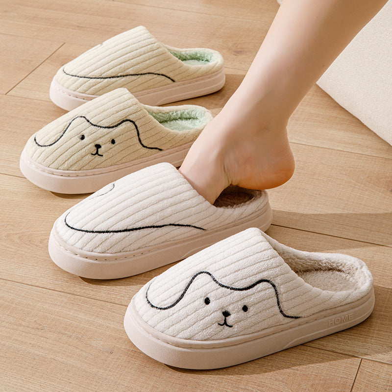 Cat Slippers Bedroom Slipper Winter Warm Plush House Shoes Women Men