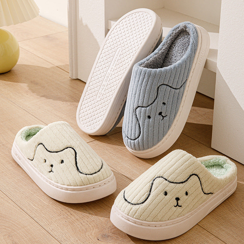 Cat Slippers Bedroom Slipper Winter Warm Plush House Shoes Women Men