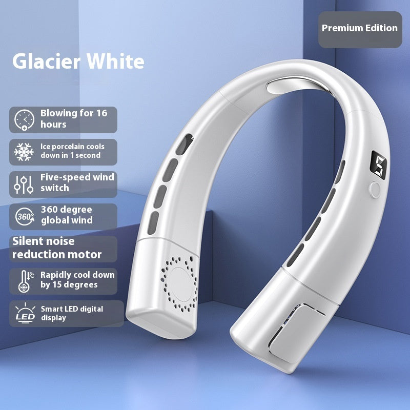 Hanging Neck Fan USB Charging Smart Bladeless