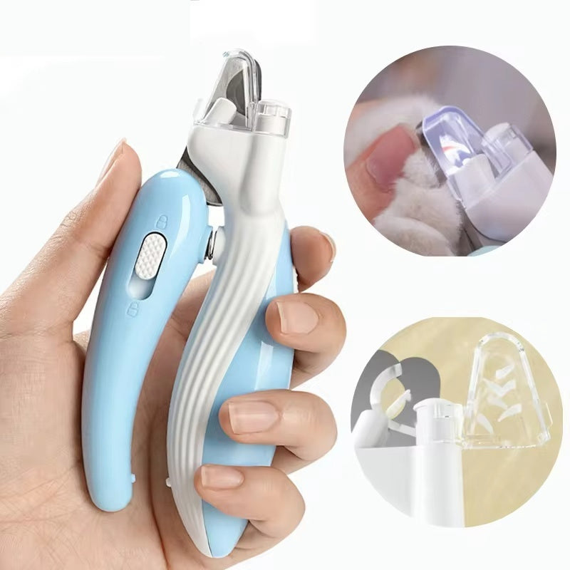 Máy cắt móng cho thú cưng Máy cắt móng cho chó Máy cắt móng cho mèo Máy mài móng điện có đèn LED Đồ dùng cho thú cưng Máy cắt móng cho thú cưng có đèn LED