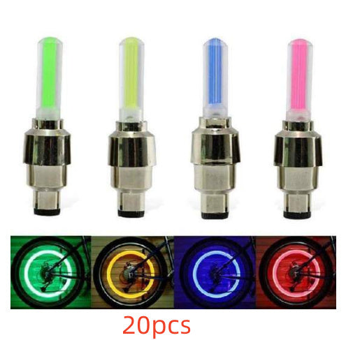 Neon Lights Tyre Wheel Valve Cap Light LED Car Tire Valve Caps Air Cover Tire Rim Valve Wheel Stem Cap Bike Light - Online Shop AU.com