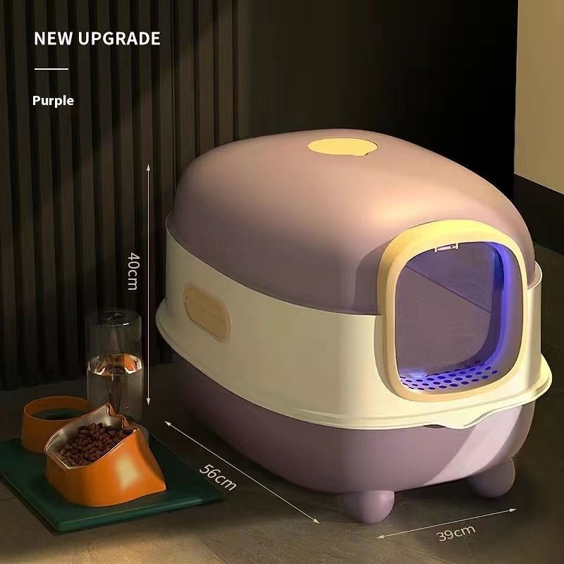 Cat Litter Box Fully Enclosed Oversized UV Sterilisation