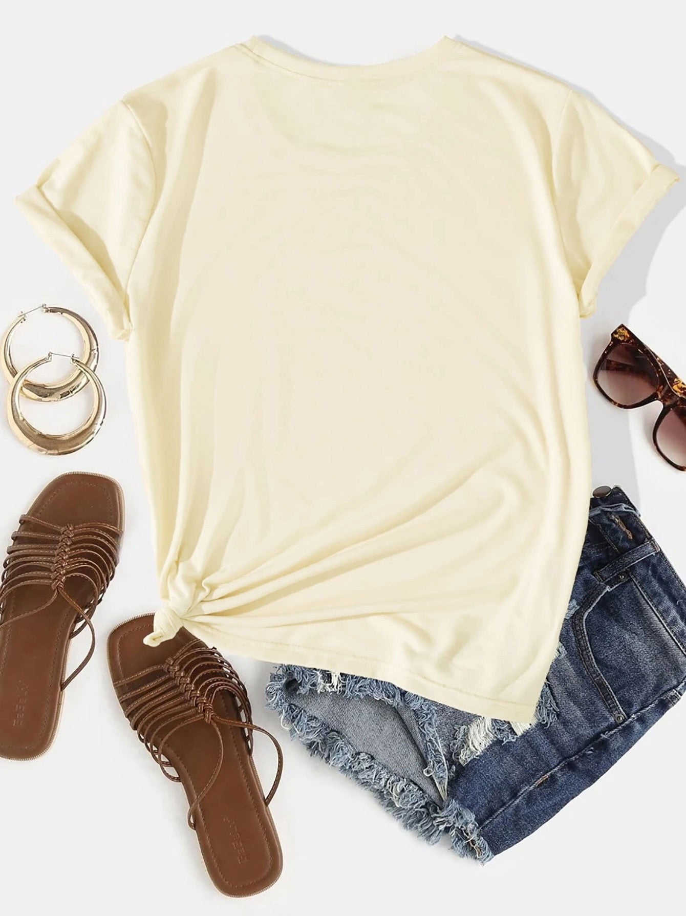 Graphic Round Neck Short Sleeve T-Shirt - Online Shop AU.com - OnlineShopAU.com
