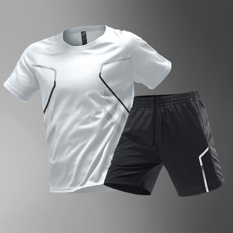 Men Quick - drying Breathable Short Sleeve Round Neck Active Tee Outdoor Workout - Online Shop AU.com - OnlineShopAU.com