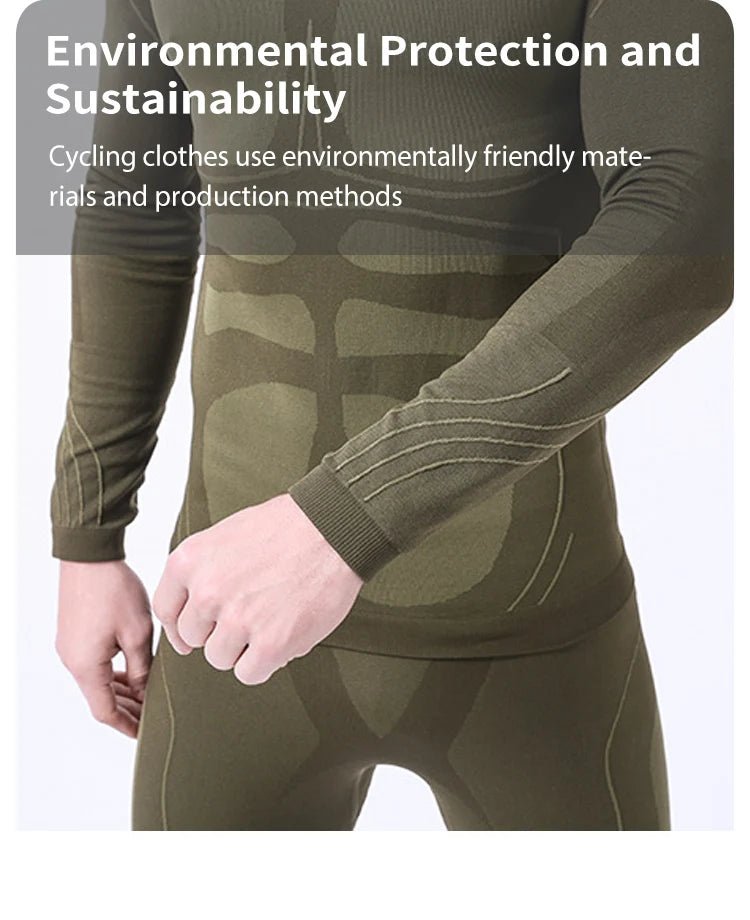 Men Sport Thermal Underwear Suits Outdoor Cycling Compression Sportswear Quick Dry Breathable Clothes Fitness Running Tracksuits - Online Shop AU.com - Online Shop AU.com