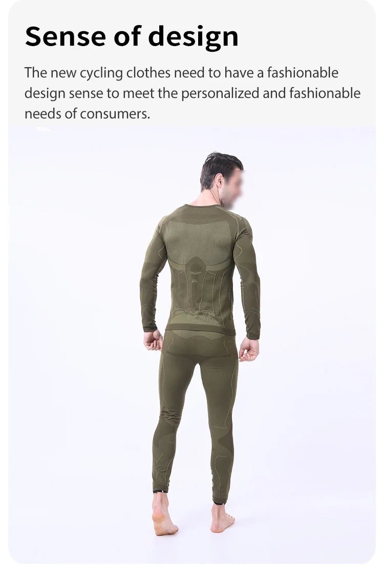 Men Sport Thermal Underwear Suits Outdoor Cycling Compression Sportswear Quick Dry Breathable Clothes Fitness Running Tracksuits - Online Shop AU.com - Online Shop AU.com