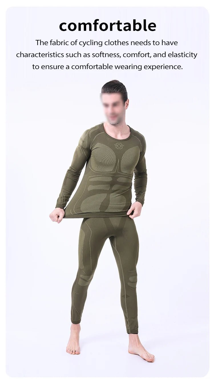 Men Sport Thermal Underwear Suits Outdoor Cycling Compression Sportswear Quick Dry Breathable Clothes Fitness Running Tracksuits - Online Shop AU.com - Online Shop AU.com