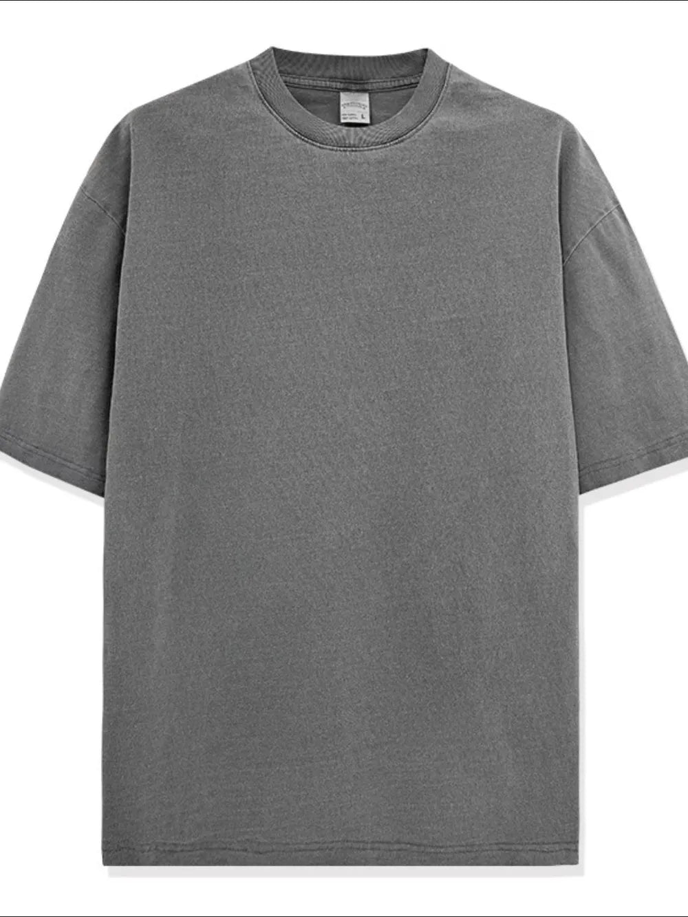 Men's Full Size Round Neck Washed T-Shirt Plus Size - Online Shop AU.com - Trendsi