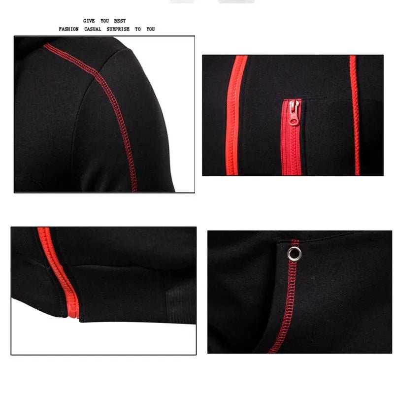Men's Tracksuit jacket Hooded Pullover Sweatpants 2 Piece Male Fleece Streetwear Sets - Online Shop AU.com - Online Shop AU.com