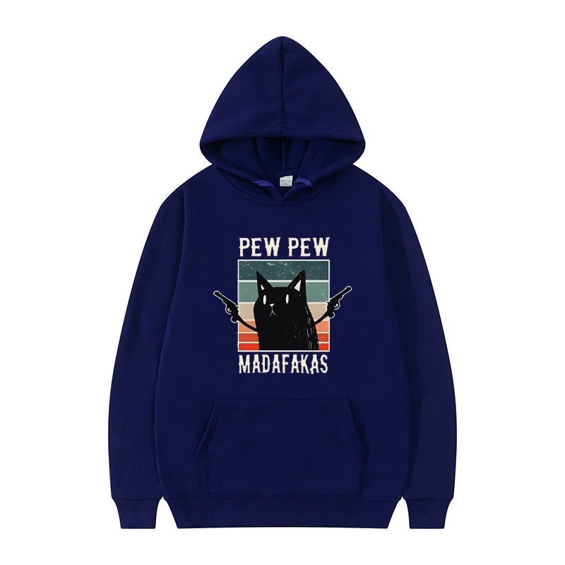 Pew Pew Madafaks Cute Funny Printed Sweatshirt Men's Autumn and Winter Hooded Fashion Hoodie Fashionable Casual Sportswear - Online Shop AU.com - Online Shop AU.com