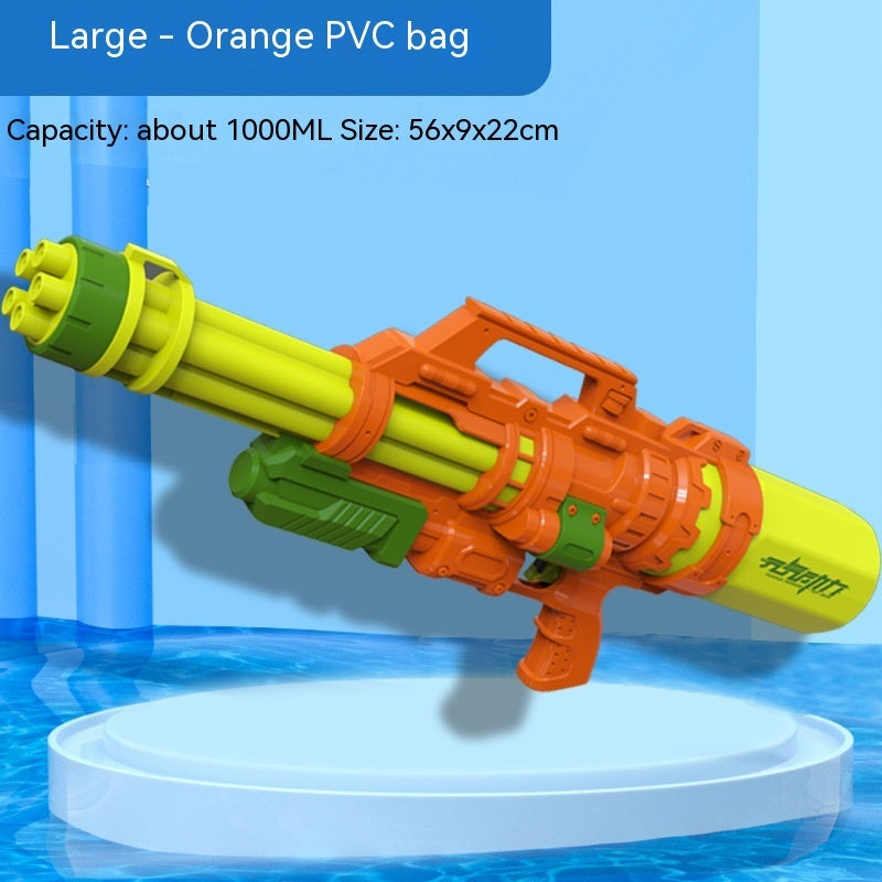 Water Gun Large Capacity Gatling Water Spray Pull Water Gun Toy