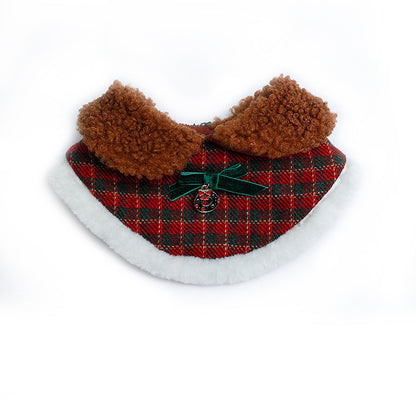 Pet Christmas Cat Hat Bib Dress Up Clothes