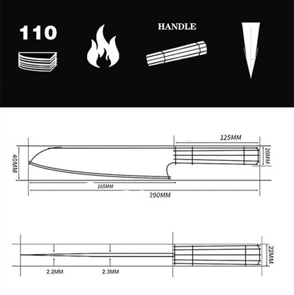 110 Layer No Steel Core VG10 Damascus Knife