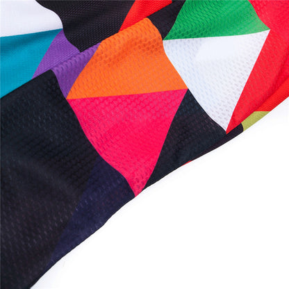 Colorful mountain bike riding suit