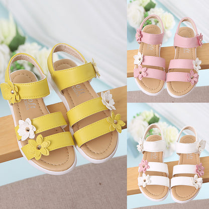 Children's Sandals Flower Princess Shoes Roman Shoes Baby Shoes