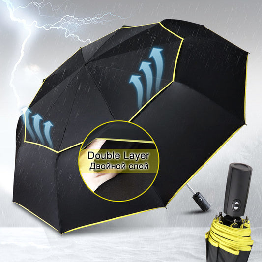 Reinforced windproof automatic umbrella