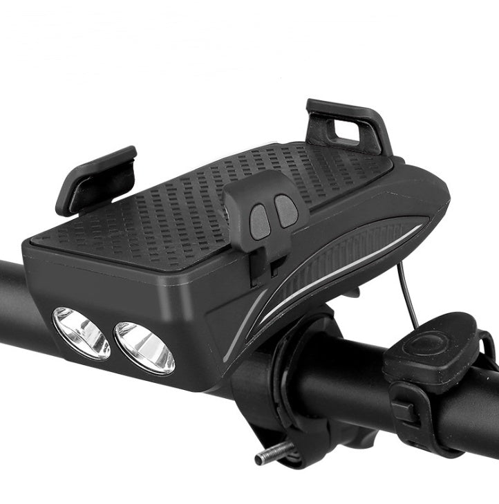 Motorcycle Bicycle Phone Holder Support Charging For Cell Phone With Bike Bell Power Bank Bicycle Front Lamp Flashlight - Online Shop AU.com