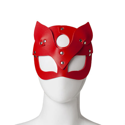 Masked Leather Rivet Mask Cat Mask Women Mask