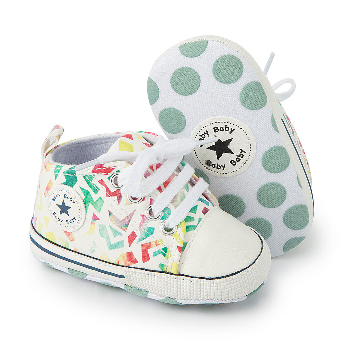 Baby Shoes Color Graffiti Baby Canvas Shoes Soft Sole Toddler Shoes