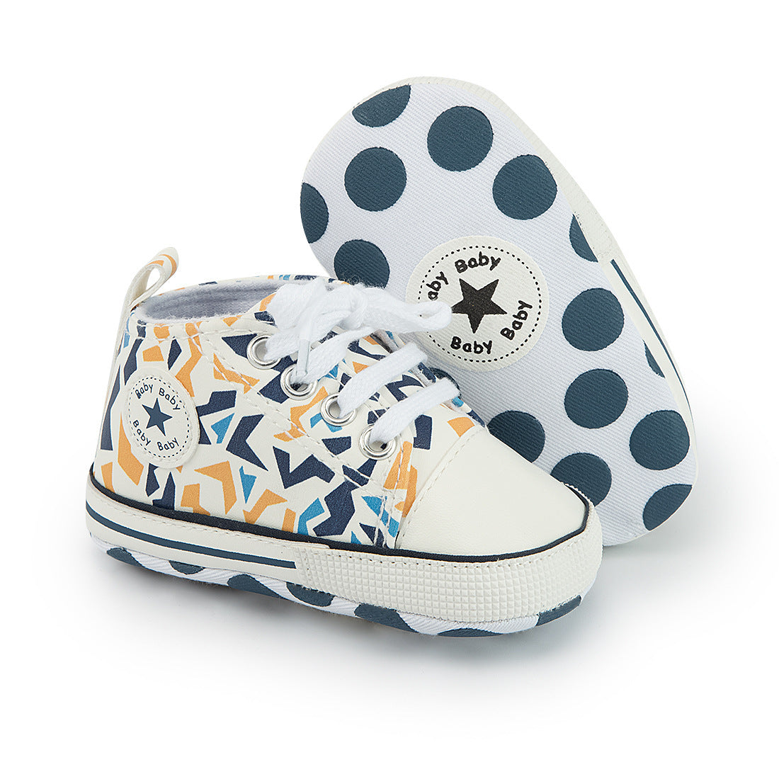 Baby Shoes Color Graffiti Baby Canvas Shoes Soft Sole Toddler Shoes