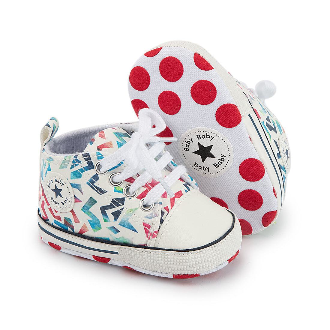 Baby Shoes Color Graffiti Baby Canvas Shoes Soft Sole Toddler Shoes