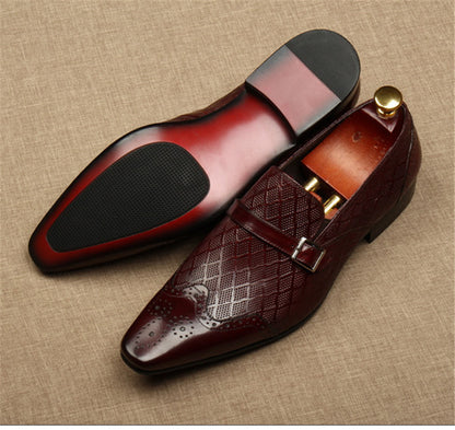 Business Shoes Leather Buckle Breathable Men's Shoes