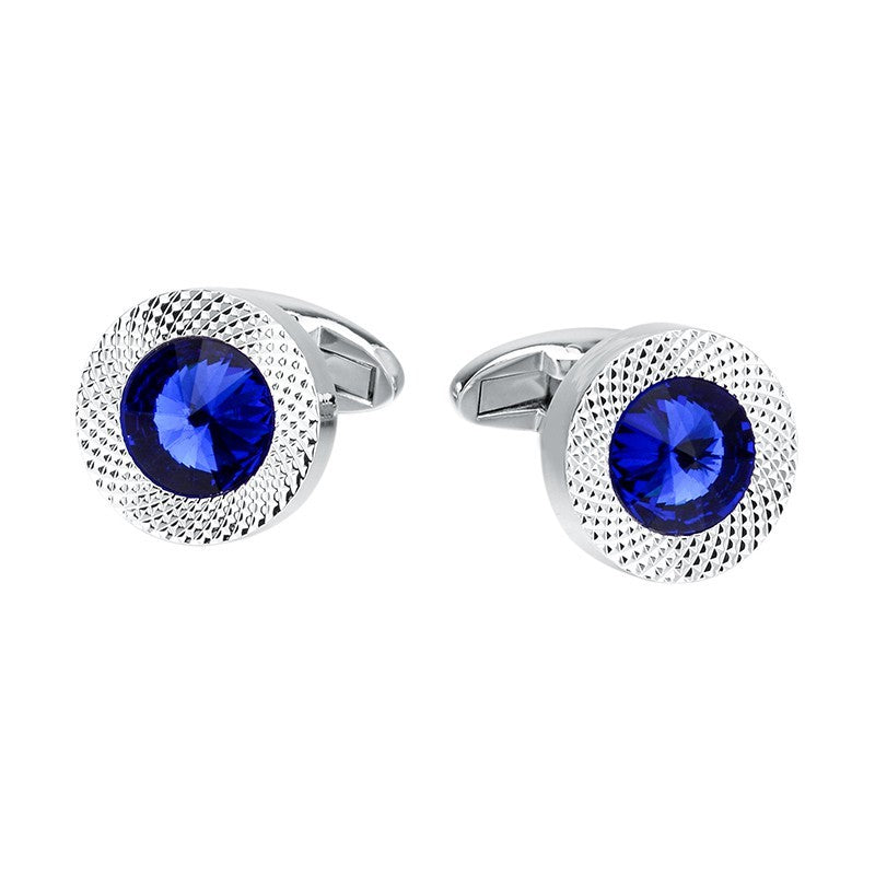 Men's French Shirt Cuffs Blue Crystal Gem Cufflinks Business Women'S Shirt Zircon Cuff Nails - Online Shop AU.com