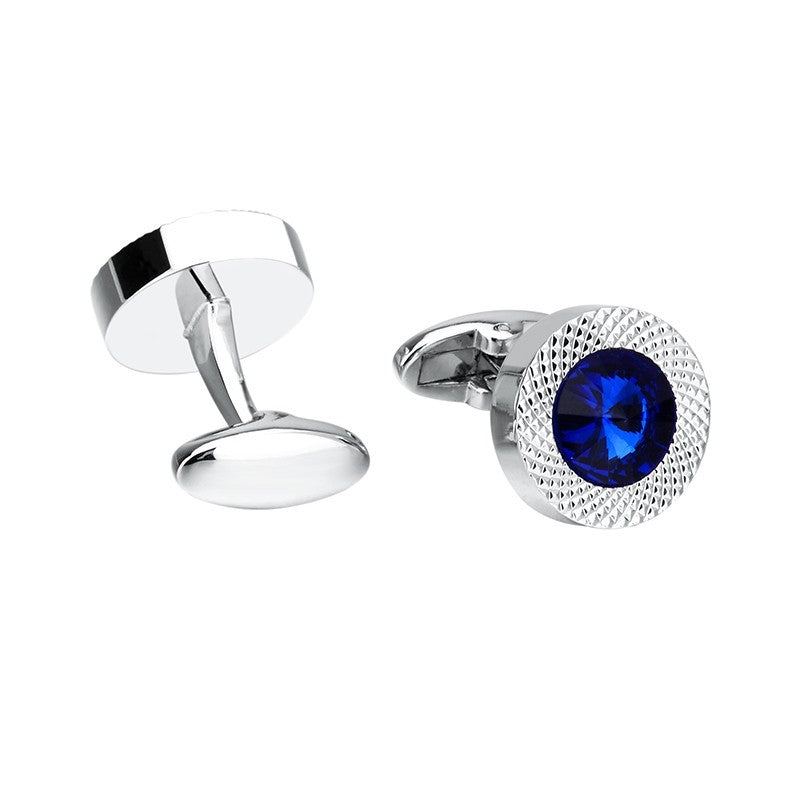 Men's French Shirt Cuffs Blue Crystal Gem Cufflinks Business Women'S Shirt Zircon Cuff Nails - Online Shop AU.com