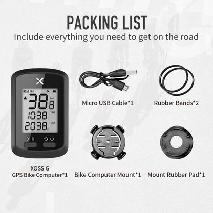 XOSS G English GPS Code Table Mountain Road Bike Wireless Speed Mileage Luminous Waterproof Meter