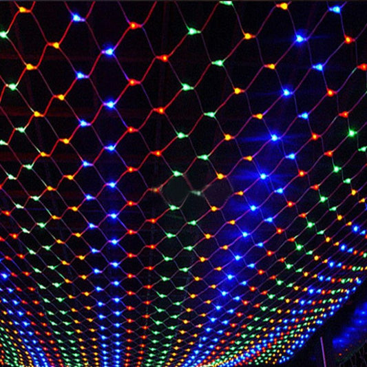 Christmas led lights string lights outdoor waterproof fishnet lights full of stars paved holiday lights wedding decorative lights