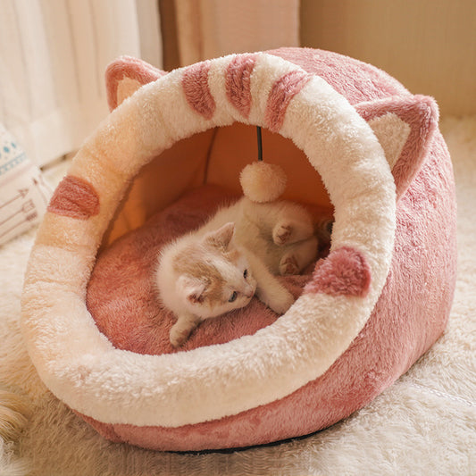 Cat Bed Four Seasons General Kennel Cat Semi-enclosed House Warm