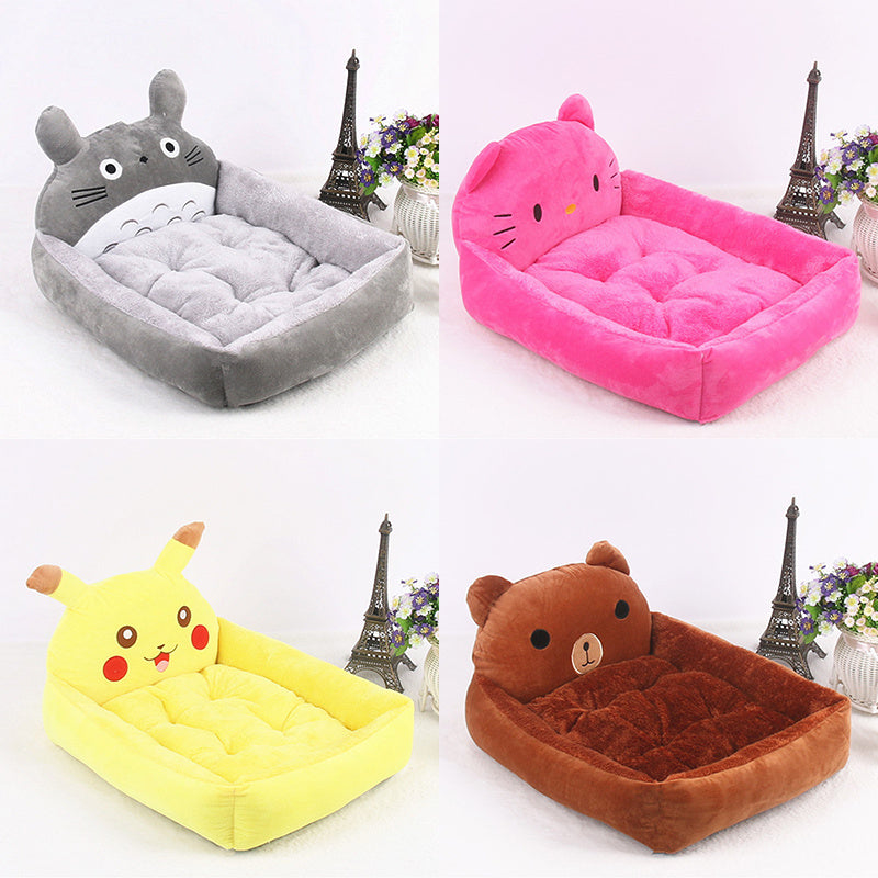 Puppy Cat Bed Sofa Washable Cartoon Pet Beds For Small Dogs CatsPets Products Accessories