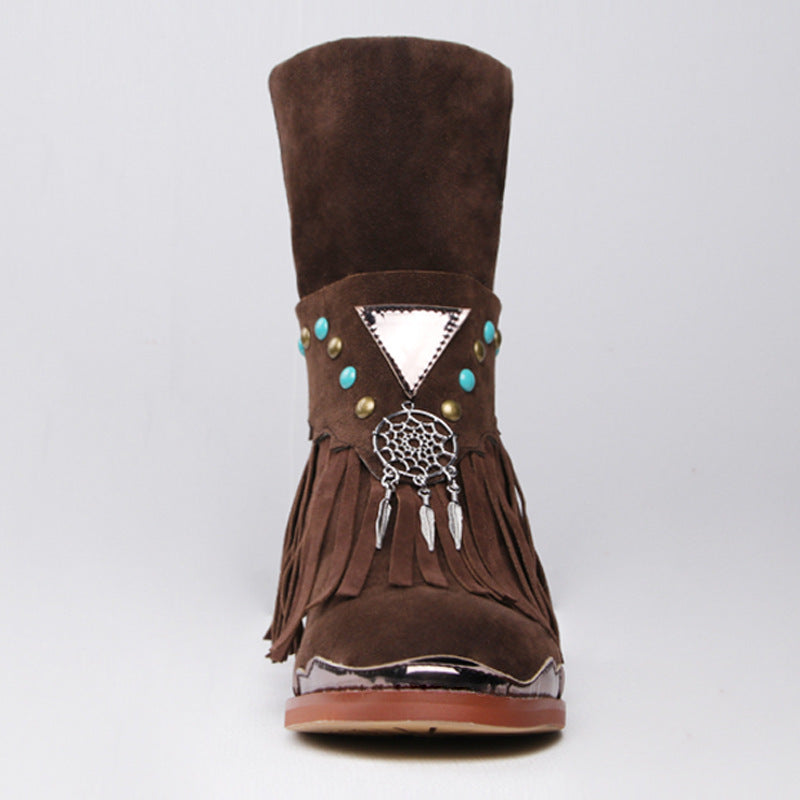 Boots Tassel boots women's boots