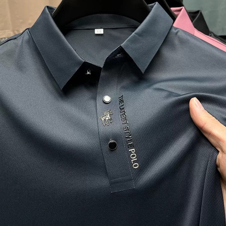 Summer Polo Shirt Business Casual Seamless Ice Silk - Online Shop AU.com